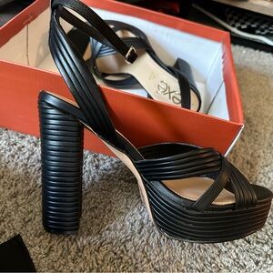 Elegant Black Platform Sandals